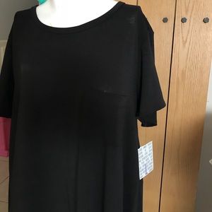 Lularoe Solid Black Carly Swing Dress